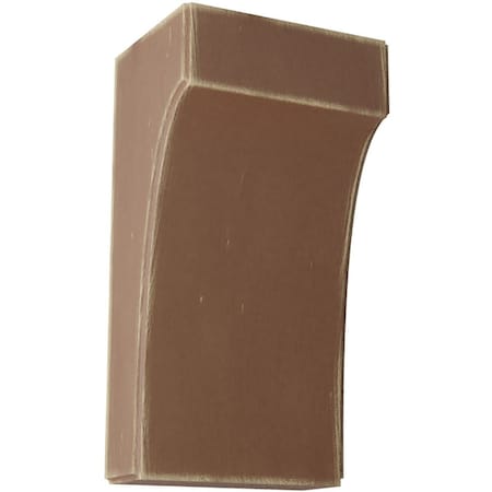 Ekena Millwork 5 1/4"W x 4"D x 10"H Clarksville Wood Vintage Decor Bracket, Weathered Brown BKTWD05X04X10CVBR